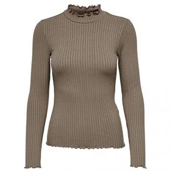 JDY Bluse Fransiska 15228065 Braun Slim Fit S Damen
