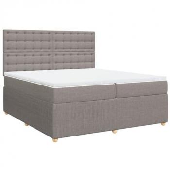 Plateforme à lattes pour chambre, matelas taupe 200×200 cm – couverture textile