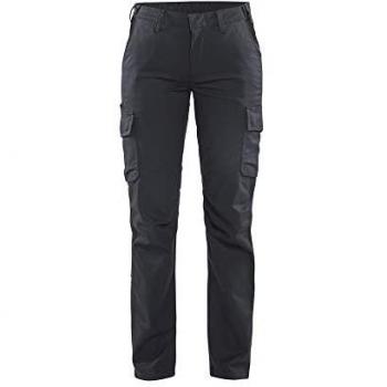 Pantaloni Industriali Stretch 2d Donna 7144, design grigio/nero, taglia XS (It 40 / De 32), standard