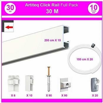 Suspension de cadres et tableaux avec cimaise Click Rail 8,5 mm
