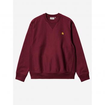 CARHARTT WIP_American Script Sweatshirt red_Red_L_Men