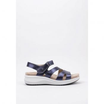 Fluchos F1478 Sandalia de Cuña Mujer Azul