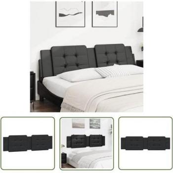 Cuscino per appoggio collo nero 180 cm in tessuto similpelle