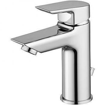 Integrated Wastewater Mixer Tap for Bathroom Sink, Chrome Finish