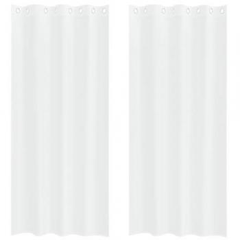 Rideaux en Polyester 2 Pcs Blanc 140 x 245 cm