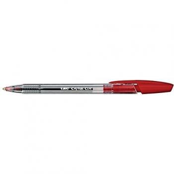 BIC Cristal Clic M 1 mm Penna A Scatto Rossa