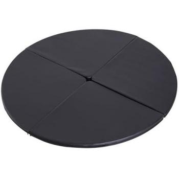 Tapis pliable pour pole dance, diamètre de 150 cm, épaisseur de 5 cm, revêtement noir en plastique