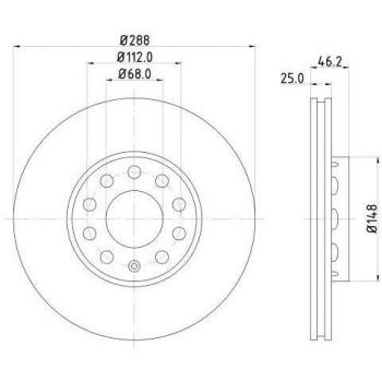 HELLA Bremsscheibe 8DD 355 127-081