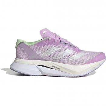Adidas Adizero Boston 12 Women Bliss Lilac Zero Metálico Semi Verde Brillo
