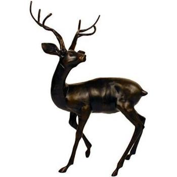 Regal Bronze Finish Stag Sculpture