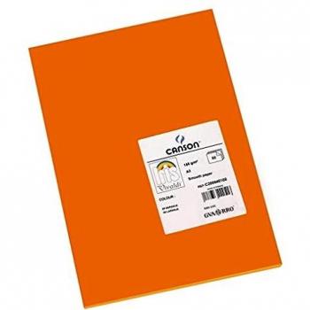 Cartulinas Iris A3, 185 g/m², Pack de 50, Naranja (Orange)