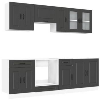Armoires de cuisine 8 pcs Kalmar bois d'ingénierie