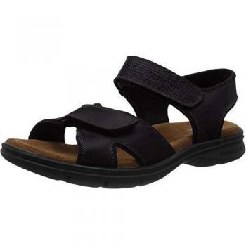 Panama Jack Herren Sanders Peeptoe Sandalen, Schwarz, 47 EU