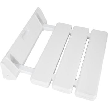 Siège d’appoint mural, double usage douche/sauna – blanc