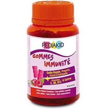 PEDIAKID 60 GOMMES IMMUNITES GOUT FRAMBOISE