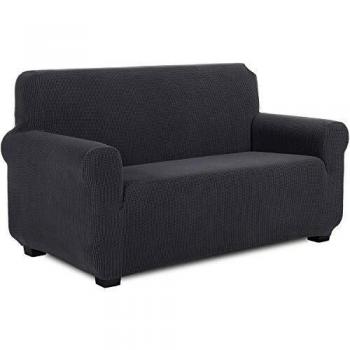 Housse de canapé TIANSHU 2 places en jacquard extensible avec accoudoirs