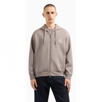 Felpa con zip Armani Driftwood L