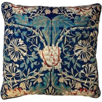 Golden Blue Honeysuckle Decorative Cushion 55cm