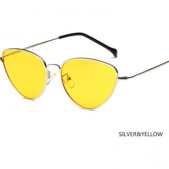 Evrfelan Retro Metal Cat Eye Sunglasses