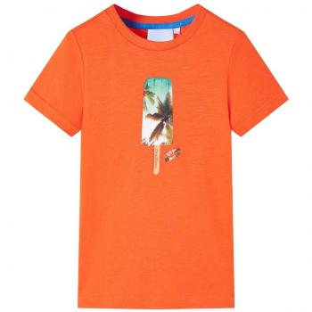 VidaXL Girls' T-shirt Dark Orange 128