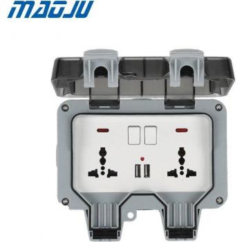 Outdoor 2 Gang Weatherproof Power Socket