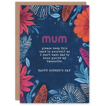 Navy Blue Mother's Day Comedy Card