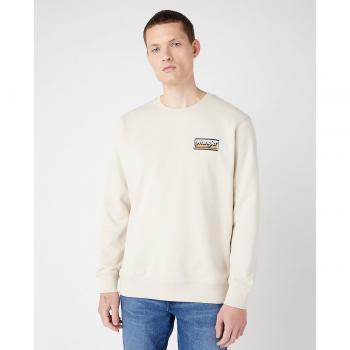 Sudadera blanca de hombre Wrangler con cuello redondo