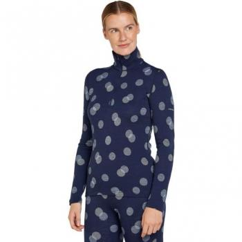 Merino 260 Vertex Women's Long Sleeve Base Layer – Midnight Navy Snow J