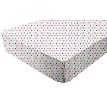 DRAP-HOUSSE 70X140 JERSEY FLEUR ROSE