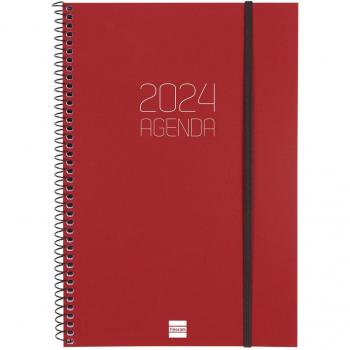 Agenda 2024 Espiral Opaque Burdeos en Catalán