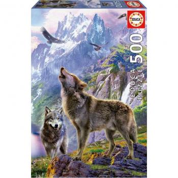 Puzzle 500 Lobos En Las Rocas Educa 19548 Puzzles por piezas EDUCA Y BORRAS