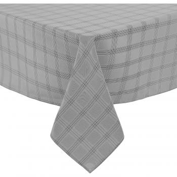 Deconovo Leinen-Tischdecke 137x274 cm, wasserabweisend – Weiß