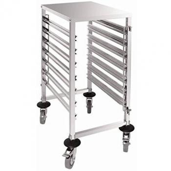 Vogue GG498 Silver 7‑Level Gastronorm Racking Unit – 900×380×557 mm