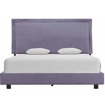 Pale Gray Upholstered Bed Frame – 140x200 cm