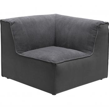 RAUM.ID Sofaecke in Anthrazit‑Cord – modulbar, 104 × 82 × 104 cm
