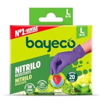 Gants de Cuisine Nitrile Violet Bayeco Pack de 20