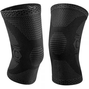 CAMBIVO 2 x Kniebandage, Knieschoner, Knee Sleeves für Damen und Herren, Laufen, Wandern, Joggen, Sport, Volleyball, Crossfit (60 Grau, L)