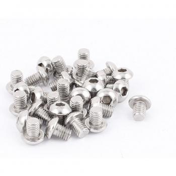 M8 Button Head Socket Cap Screw 10mm Full Thread 30 Pcs