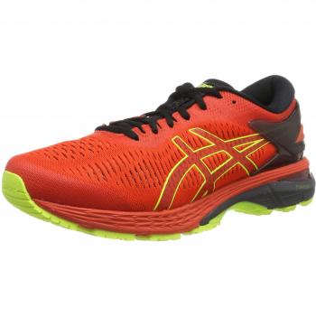 Laufschuh für Herren von ASICS im Modell Gel-Kayano 25 in Rot (Cherry Tomato/Safety Yellow 801), Größe 39 EU