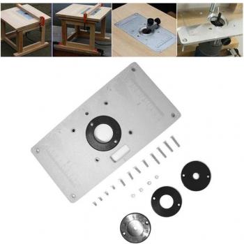 Tablero de fijación para mesas de routers en aluminio, 235 mm x 120 mm x 8 mm