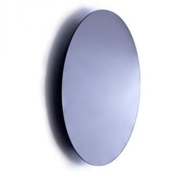 Edle LED Wandleuchte, Rund, Modernes Design, Spiegelgrau