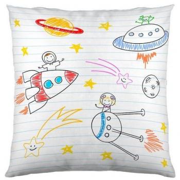 FUNDA DE COJIN VACIO INFANTIL 100% ALGODÓN LLUC 50x50 CM COOL KIDS FABRICADO EN ESPAÑA