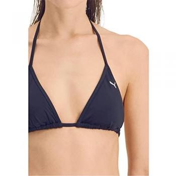 Puma Damen Triangle Bikini-Oberteil Dunkelblau mit Logo