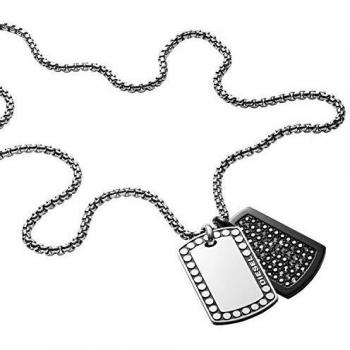 Chaîne avec double dogtags Diesel DX1169040 pour hommes