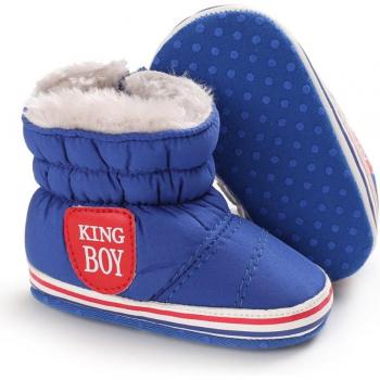 Bobora Botas de invierno para niños y niñas, zapatos acolchados de algodón