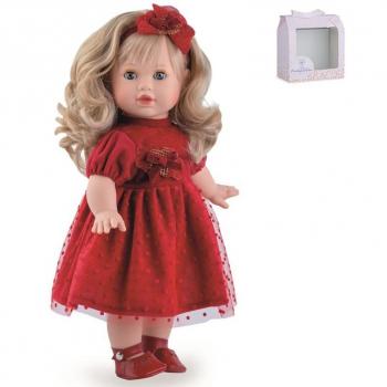Marina & Pau Anziehpuppe Paula – Kinderpuppe mit Haaren, schlafen Augen
