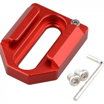 HDRIG Cold Shoe Mount for Monitor LED Light with Dual Screws (Red & Black)