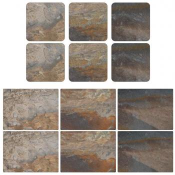 EcoSlate Harmony Set – 6 Placemats + Coasters