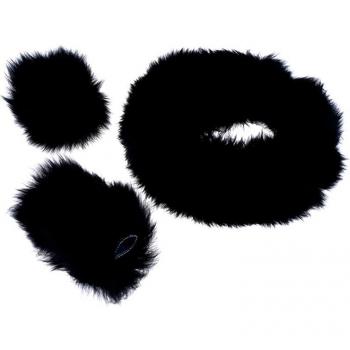 Long Plush Auto Steering Wheel Cover Set