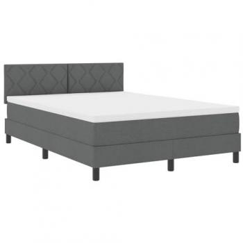 Letto con Boxspring e Materasso Grigio 160x200 cm